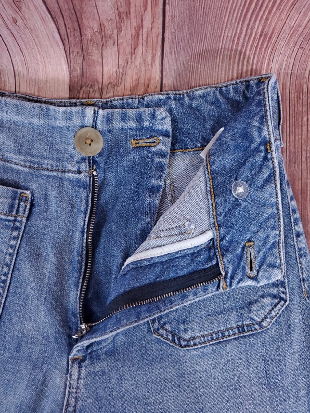 Maeve Anthropologie The Colette Wide Leg Jeans Womens 28 Denim Cropped Ankle - Picture 5 of 16
